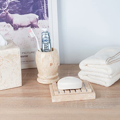 Creative Home Natural Champagne Marble Spa Collection Hand Soap Dish Bar Soap Tray Holder For Bathroom Countertop Kitchen Sink Organize #TOP4