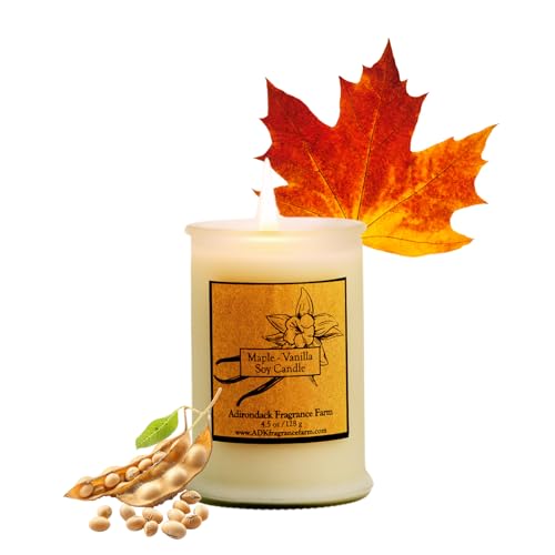 Vela perfumada de arce y vainilla, vela de aromaterapia a base de plantas para decoración del hogar y decoración de cocina, 24 horas de tiempo de combustión, velas de cera para relajación, velas