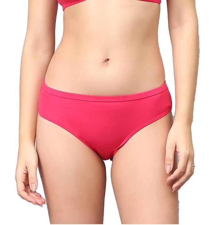 Image of Flomex Women's Hipsters Panties Super Soft Hipster Ladies Plain Bright Panty /Innerwear Soft Panties Underwear Combo Pack 3