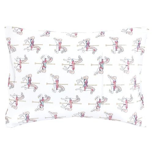 Image of Hudson Baby Unisex Baby Cotton Toddler Pillow Case, Carousel Horse, One Size