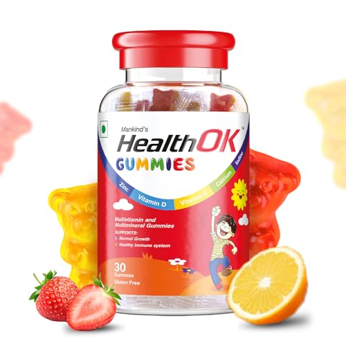 Image of Health Ok Mankind Gummies (Bottle of 30 Gummies), Multivitamin and Multimineral for Kids, Supports Normal Growth, Healthy Immune system and Brain Function, for 7 -17-year-old