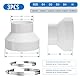 Reduzierstück Kanalreduzierer, PVC-Kanaladapter, PVC-Reduzierstuck/Erweiterer, mit 2 Schlauchschellen, geeignet für Lüftungssysteme (1 Set：150mm auf 100mm)