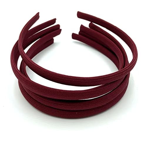 Pack of 6 Burgundy Fabric Alicebands Cover