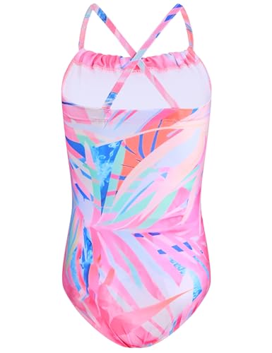 Image of TENVDA Girls Swimsuit Summer Beach Sport Halter Bathing Suits One Piece Swimwear for 2-12 Years Old Kids