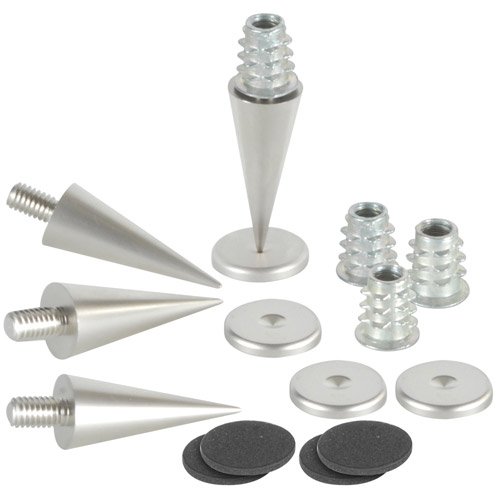 Dayton Audio DSS3-SN Satin Nickel Speaker Spike Set 4 Pcs