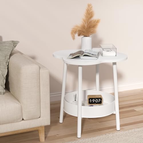 Table basse en forme de fleur blanche petite table d'appoint minimaliste
