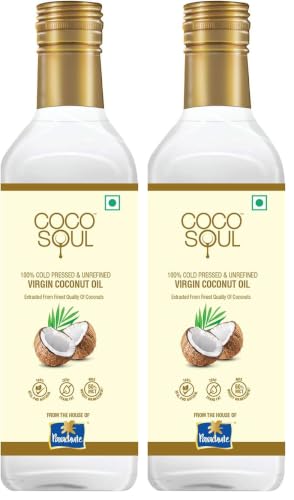 Image of Coco Soul Cold Pressed Unrefined Virgin Coconut Oil | 60% MCT | Multipurpose Usage | Daily Cooking| Keto Friendly | Naturally Cholesterol Free | A1 grade real coconut | From Makers of Parachute 1000 ml