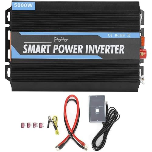 Foloose Power Inverter 5000 Watt Pure Sine Wave Power Inverter 12V DC 220V AC Peak Power 10000W Suitable forTrucks Households and RVs