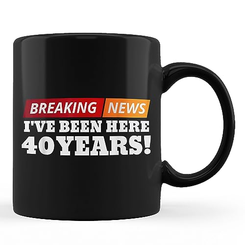 ASECFG 40th Work Anniversary Mug 11oz Black Dishwasher Safe