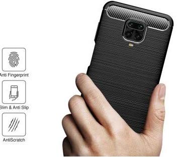 Image of JGD PRODUCTS for Redmi Note 9 Pro, Note 9 Pro Max, Poco M2 Pro Carbon Fiber Armor Drop Tested Shock Proof TPU Back Case Cover