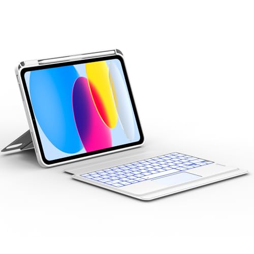 Teclado para iPad A16 con soporte de Ñ y trackpad que soluciona la escritura lenta