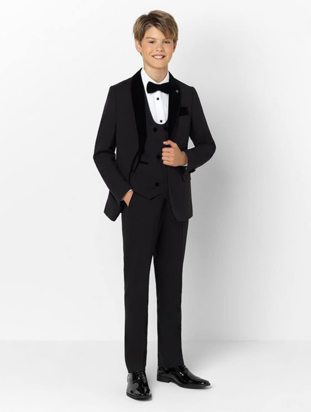 Boys' Three Pieces Suit Shawl Lapel Single Breasted Set for Party