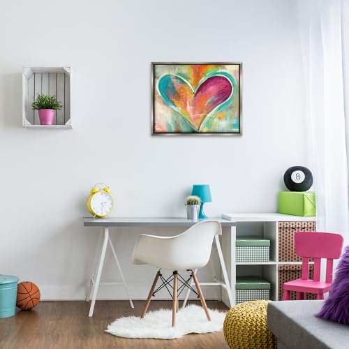 Lienzo de corazón abstracto colorido Kami Lerner para decorar el dormitorio 4