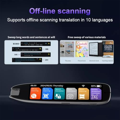 Stylo Traducteur WingFly 142 Langues et Lecteur Scanner OCR