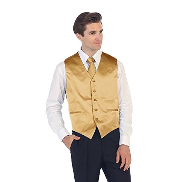 Gioberti de Vestir para Hombre Chaleco, Pajarita, Corbata, Bolsillo Cuadrado, 4 Piezas