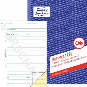 Avery Zweckform Rapport 1776 Formularbuch A5