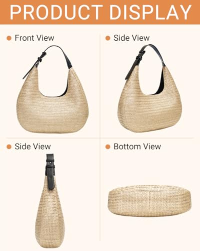 Bolso Hobo Crescent Handmade para mujer miniatura 4