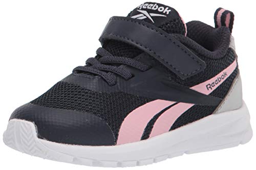 Reebok Baby Girls Rush Runner 3.0 Alt Cross Trainer, Night Navy/Classic Pink/Silver Metallic, 5 Infant