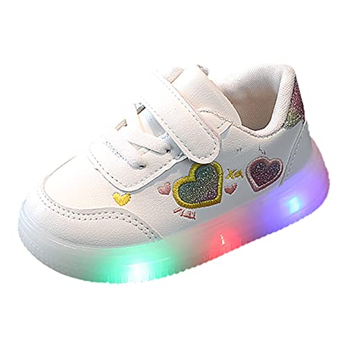 Bout Classique Fille Chaussures de bébé à LED Chaussures décontractées pour Enfants Chaussures de Sport pour garçon Chaussures de Sport pour Enfants à Semelle Fille Métallique Bout Métallique Baskets