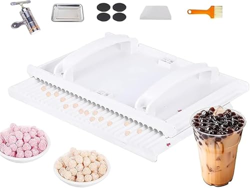 Máquina formadora de cuentas de tapioca, herramientas for hacer perlas de bricolaje de 3 a 12 mm, diseño de doble mango, frotación de bolas de yuca con bolas de taro.(4MM)