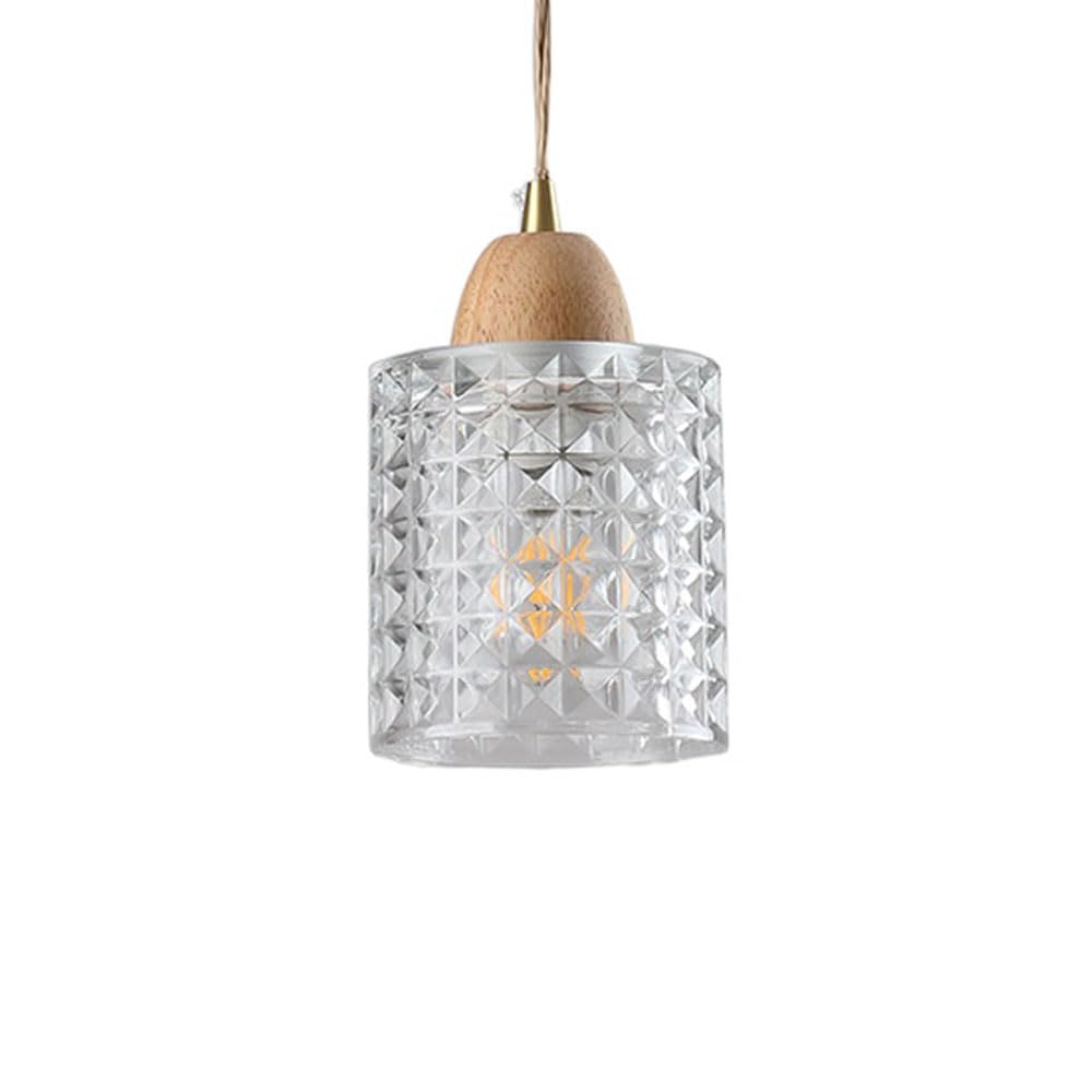 Lustre en verre à motif de diamant au design minimaliste pour table