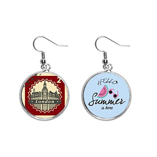 Pendientes de sandía con silueta del Big Ben el regalo de verano ideal estilo UK