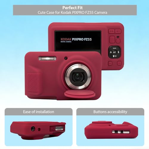 Funda para Cámara Kodak PIXPRO FZ55 Color Rojo Oscuro miniatura 3