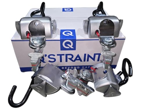 Q'Straint Q-8101-L QRT Deluxe Retractor Kit with L-Track Fittings and Positive Lock Indicators. Contains 4 Dual Knob Retractors with J-Hook Attachment Points. Fully Automatic and Self-Tensioning