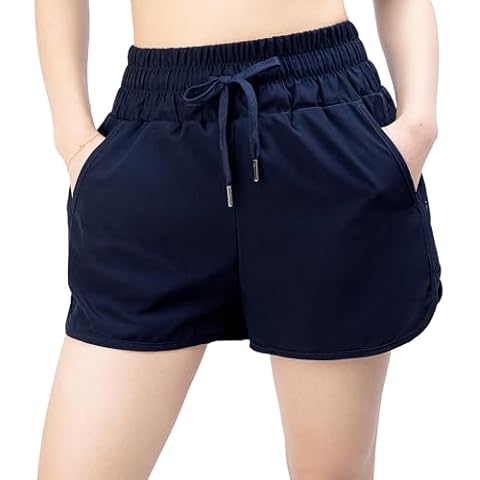 Kefiyis Women's High Waisted Swim Shorts Cover