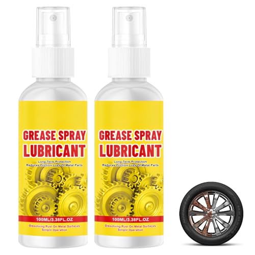 2Pcs Anti-Rust Lubricant Spray & Rust Remover Rust Remover Spray for Metal Multi-Purpose Fast-Acting Powder Remover Sprays for Vehicles Tools Chains