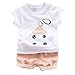 Produktbild LABIUO 6 Monate -3Jahre Baby Kleidung Festgelegt, Mode Jungen Kurzarm Gemütliches Häuschenmuster, Lässig Gestreifte Shorts Babykleidung Set Baby Zweiteilig(Rosa,6-12 Monate/80)