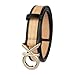 Calvin Klein Women's CK Puff Plaque Logo Woven Textured Casual Belt, Natural, Small