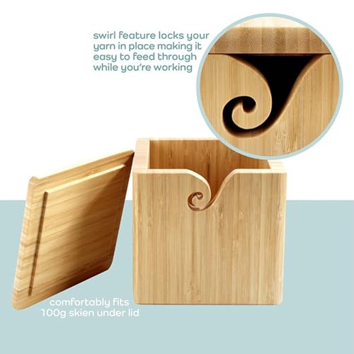 Image of Joyeee Bamboo Yarn Bowl and Crochet Hooks Set, 10 Pcs Long Crochet Hooks Tools Kit for DIY Wool Braid Craft, Toy, Hairpin Lace, Baby Socks, Shawl, Handmade Crochet Kit for Wife, Mum, Grandmother Gift