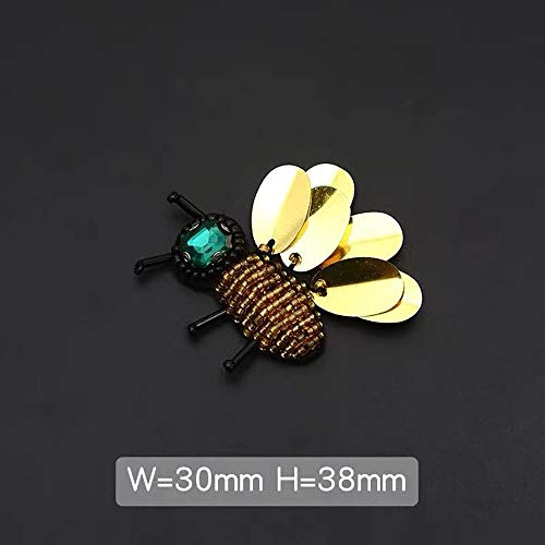 10 toppe con strass fatti a mano e paillettes, da