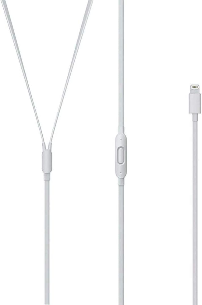 urBeats Wired Earphones with Lightning Connector - Tangle Free Cable, Magnetic Earbuds, Built in Mic and Controls - Satin Silver