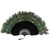 Eigenschaft: dramatische Blickfang Gefieder, um Ihre Retro Aussehen weiter zu schaffen! Mit dekorativen schwarzen Stäben, die bis zu weichen Marabu Federn führen, während wunderschöne Pfauenfedern an der Spitze üppig gedeihen und ein Metall-U-Ring an dem unter Teil gesetzt wird.