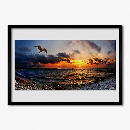 Photo affiche avec cadre salon cuisine chambre 70x50 cm Tulup Seagull