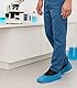 ARESO | Schuhüberzieher Einweg 100 Stück mit Gummizug, Wasserdichte Überzieher Schuhe, Blaue Überschuhe Einweg