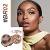 Mousse Bronzer - Waterproof, Skin Tone Correcting, Shimmer Finish, High Coverage Powder with Marbled Design in Light & Medium Brown for a Natural Glow, Bronze
