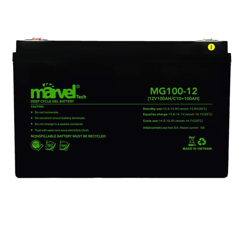 Marvel Tech Rechargeable Deep Cycle Gel Battery 12V - 100AH