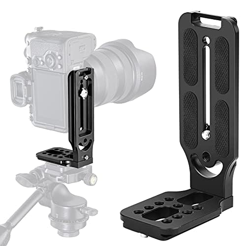 CAMOLO Arca Swiss L Bracket,DSLR Camera Mount Quick Release Plate Vertical Video Shooting Universal L Bracket with 1/4“ Screw Arca Swiss for DJI Zhiyun Canon Nikon Sony Mirrorless Camera
