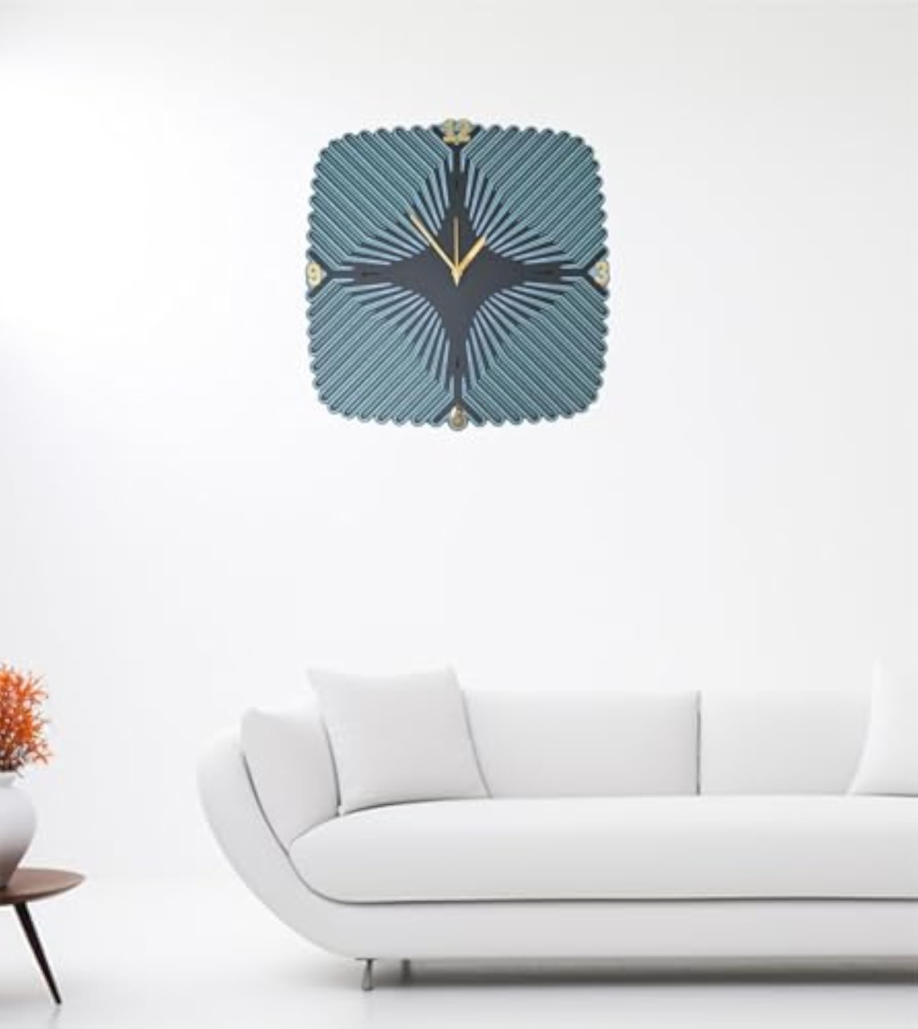 Stylish Parametric Multicolour MDF Wall Clock for Home
