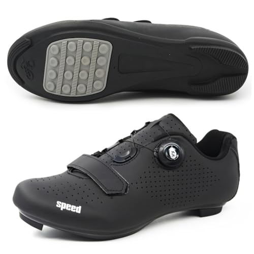 Mateju Scarpe da Ciclismo Uomo Donna, Traspiranti Antiscivolo Scarpe da Bici con Suola in Gomma, Unisex Anti-Scivolo Scarpe Sportive da Esterno Nessuna Serratura