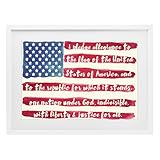 Stupell Industries 'Pledge Of Allegiance Flag Stripes', Framed Print Under Glass, White, 20 x 14 Inches, Easy to Hang and Sturdy, Made in USA, by Sophie 6