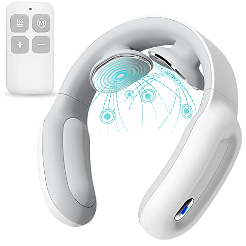 Masseur de cou, masseur intelligent de cou d'épaule avec fonction de chaleur, 3 modes 15 niveaux d'intensité Masseur de dos électrique Masseur de cou d'impulsion pour la maison, la voiture, le bureau Cover