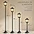 PASAMIC 63" Solar Lamp Post Light 2Pack, Outdoor Post Lights Waterproof, Pole Lights Outdoor, Decorative Floor Lamp for Patio, Warm White, Replaceable Bulb