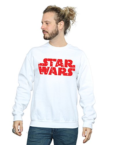 Star Wars Men's Christmas Logo Sweatshirt X-Large White