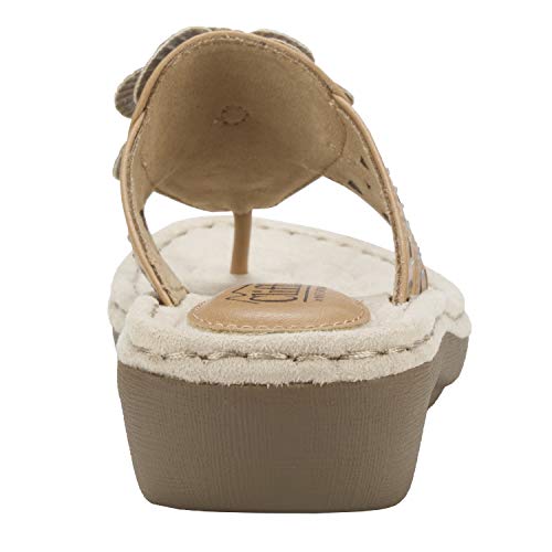 Cliffs By White Mountain Shoes Cynthia Women's Sandal, Tan/Smooth, 8 M #TOP4