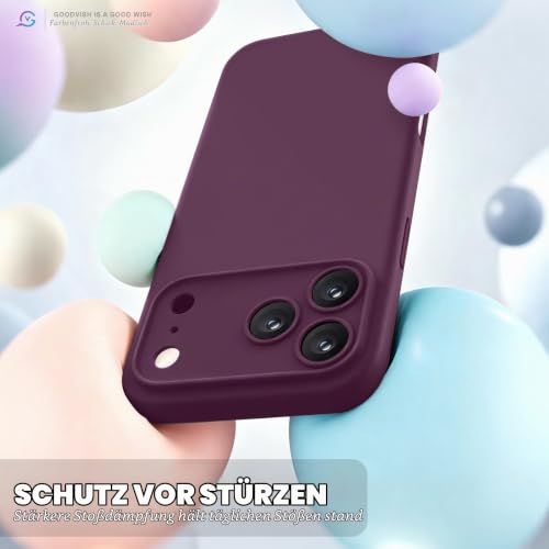 GOODVISH Silikon Hülle für iPhone 18 Pro/iPhone 17 Pro 6,3", Burgunder – Ansicht 2