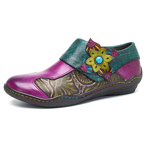Socofy Mocasines Zapatos De Mujer De Cuero Mujer Zapatos De Ballet Mocasines...